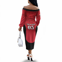 Custom Egypt Football 2026 Off The Shoulder Long Sleeve Dress Go Pharaohs Special Style