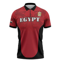 Custom Egypt Football 2026 Zipper Polo Shirt Go Pharaohs Special Style