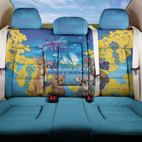 Happy Australia Flag Day Back Car Seat Cover Aussie Animals Grunge Style
