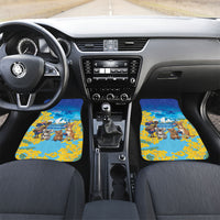 Happy Australia Flag Day Car Mats Aussie Animals Grunge Style