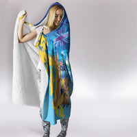 Happy Australia Flag Day Hooded Blanket Aussie Animals Grunge Style