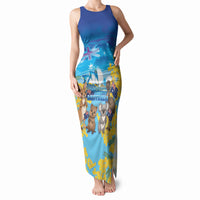Happy Australia Flag Day Tank Maxi Dress Aussie Animals Grunge Style