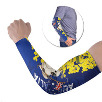 Australia Cockatoo Arm Sleeves Aussie Flag With Golden Wattle