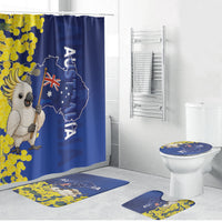 Australia Cockatoo Bathroom Set Aussie Flag With Golden Wattle