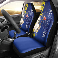 Australia Cockatoo Car Seat Cover Aussie Flag With Golden Wattle