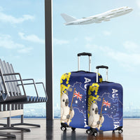 Australia Cockatoo Luggage Cover Aussie Flag With Golden Wattle