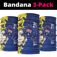 Australia Cockatoo Neck Gaiter Aussie Flag With Golden Wattle