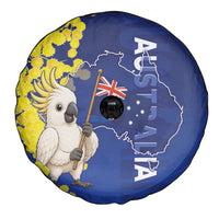 Australia Cockatoo Spare Tire Cover Aussie Flag With Golden Wattle