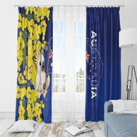 Australia Cockatoo Window Curtain Aussie Flag With Golden Wattle