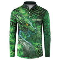 Personalized Ireland Celtic Button Sweatshirt Irish Roots Dragon Soul - Wonder Print Shop