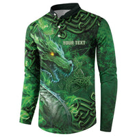 Personalized Ireland Celtic Button Sweatshirt Irish Roots Dragon Soul - Wonder Print Shop