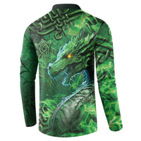 Personalized Ireland Celtic Button Sweatshirt Irish Roots Dragon Soul - Wonder Print Shop