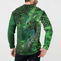 Personalized Ireland Celtic Button Sweatshirt Irish Roots Dragon Soul - Wonder Print Shop