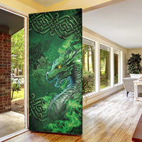 Personalized Ireland Celtic Door Cover Irish Roots Dragon Soul - Wonder Print Shop