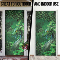 Personalized Ireland Celtic Door Cover Irish Roots Dragon Soul - Wonder Print Shop