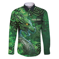 Personalized Ireland Celtic Family Matching Mermaid Dress and Hawaiian Shirt Irish Roots Dragon Soul - Wonder Print Shop