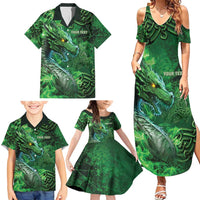 Personalized Ireland Celtic Family Matching Summer Maxi Dress and Hawaiian Shirt Irish Roots Dragon Soul - Wonder Print Shop