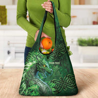 Personalized Ireland Celtic Grocery Bag Irish Roots Dragon Soul - Wonder Print Shop