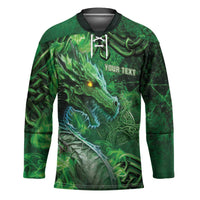 Personalized Ireland Celtic Hockey Jersey Irish Roots Dragon Soul - Wonder Print Shop