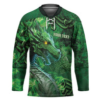 Personalized Ireland Celtic Hockey Jersey Irish Roots Dragon Soul - Wonder Print Shop