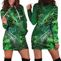 Personalized Ireland Celtic Hoodie Dress Irish Roots Dragon Soul - Wonder Print Shop