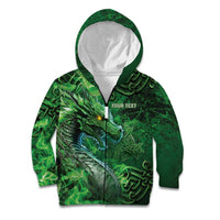 Personalized Ireland Celtic Kid Hoodie Irish Roots Dragon Soul - Wonder Print Shop