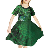 Personalized Ireland Celtic Kid Short Sleeve Dress Irish Roots Dragon Soul - Wonder Print Shop
