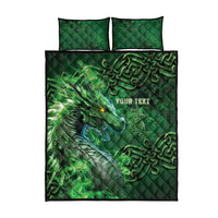Personalized Ireland Celtic Quilt Bed Set Irish Roots Dragon Soul - Wonder Print Shop