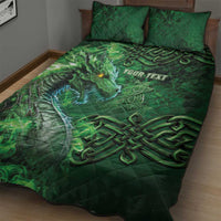 Personalized Ireland Celtic Quilt Bed Set Irish Roots Dragon Soul - Wonder Print Shop
