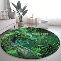 Personalized Ireland Celtic Round Carpet Irish Roots Dragon Soul - Wonder Print Shop