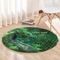 Personalized Ireland Celtic Round Carpet Irish Roots Dragon Soul - Wonder Print Shop