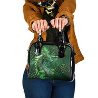 Personalized Ireland Celtic Shoulder Handbag Irish Roots Dragon Soul - Wonder Print Shop