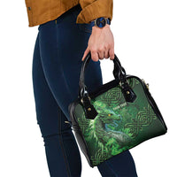 Personalized Ireland Celtic Shoulder Handbag Irish Roots Dragon Soul - Wonder Print Shop