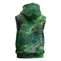 Personalized Ireland Celtic Sleeveless Hoodie Irish Roots Dragon Soul - Wonder Print Shop