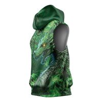 Personalized Ireland Celtic Sleeveless Hoodie Irish Roots Dragon Soul - Wonder Print Shop