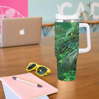 Personalized Ireland Celtic Tumbler With Handle Irish Roots Dragon Soul - Wonder Print Shop
