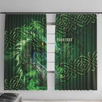 Personalized Ireland Celtic Window Curtain Irish Roots Dragon Soul - Wonder Print Shop