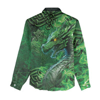 Personalized Ireland Celtic Women Casual Shirt Irish Roots Dragon Soul - Wonder Print Shop