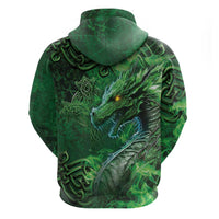 Personalized Ireland Celtic Zip Hoodie Irish Roots Dragon Soul - Wonder Print Shop