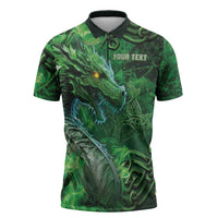 Personalized Ireland Celtic Zipper Polo Shirt Irish Roots Dragon Soul - Wonder Print Shop
