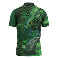 Personalized Ireland Celtic Zipper Polo Shirt Irish Roots Dragon Soul - Wonder Print Shop