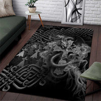 Brittany Celtic Cross Area Rug Fantasy Celtic Dragon - Wonder Print Shop