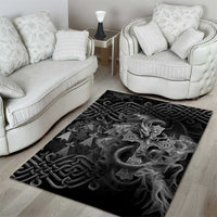 Brittany Celtic Cross Area Rug Fantasy Celtic Dragon - Wonder Print Shop