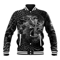 Brittany Celtic Cross Baseball Jacket Fantasy Celtic Dragon - Wonder Print Shop