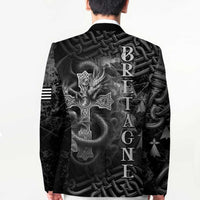 Brittany Celtic Cross Blazer Fantasy Celtic Dragon - Wonder Print Shop
