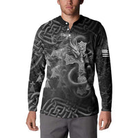 Brittany Celtic Cross Button Sweatshirt Fantasy Celtic Dragon - Wonder Print Shop