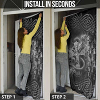 Brittany Celtic Cross Door Cover Fantasy Celtic Dragon - Wonder Print Shop