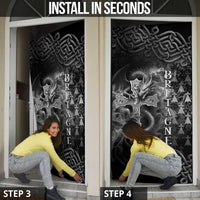Brittany Celtic Cross Door Cover Fantasy Celtic Dragon - Wonder Print Shop