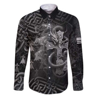 Brittany Celtic Cross Family Matching Puletasi and Hawaiian Shirt Fantasy Celtic Dragon - Wonder Print Shop
