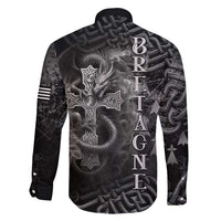 Brittany Celtic Cross Family Matching Short Sleeve Bodycon Dress and Hawaiian Shirt Fantasy Celtic Dragon - Wonder Print Shop